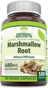 Herbal Secrets Marshmallow Extract Supplement (complément) : 480 Mg. 100 Capsules de légumes non-OGM.