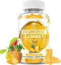 Gommies berbères avec Ceylan Cinnamon 1500mg Supplément HCL berbère de haute puissance pour le soutien immunitaire et métabolique, sans sucre, saveur d'ananas - 60 comte