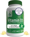 Santé Thru Nutrition Vitamine D3 1000iu 100 Mini Softgels pour un maximum d'avantages Grade en bio EVOO.Immune Health Support