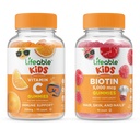 Lifeable Vitamin C Kids + Biotin Kids, Gummies Bundle - Great Tasting, Vitamin Supplement, Gluten Free, GMO Free, Chewable Gummy