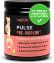 LÉGION Pulse avant l'entraînement - Toutes les boissons naturelles à oxyde nitrique pour stimuler l'énergie, sans créatine, naturellement sucré, Beta Alanine, Citrulline, Alpha GPC (Rainbow Sherbet)