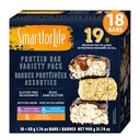 Intelligent pour la vie - haute protéine, faible sucre barre variété Pack, sans gluten caramel amande, chocolat et beurre d'arachide chocolat barres de remplacement de repas runchy fonctionne avec régime de cookies non-OGM 18ct