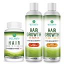 Set de démarrage de la croissance des cheveux Earth Naturals avec vitamines de croissance des cheveux, shampooing et revitalisant