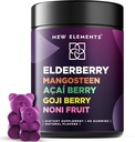 SuperStars antioxydants - Gommies de mûres d'eau avec mangoustes Acai Berry de Goji Noni Fruit de Sambucus noir Gommies de mûres d'eau pour les enfants et les adultes de l'Immune Support de Vegan de l'Immune