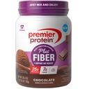Premier Protein Powder Plus Fiber, Chocolate, 25g Protein, 7g Fiber to Support Gut Health, No Added Sugar (17 Servings)