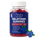 Atah Melatonin Gummies 10mg for Adults | Blueberry Flavor Sleep Support Gummies – Melatonin Supplements, Non-GMO, Gluten Free, Non-Habit Forming – 60 Gummies