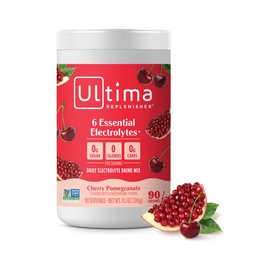 Ultima Replenisher Mélange quotidien de poudre d'électrolyte – Sans sucre – grenade à cerise, 90 portions – Poudre d'hydratation avec 6 électrolytes et minéraux – Keto Friendly, Vegan, Non-OGM