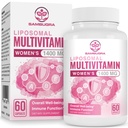 Multivitamine liposomique pour les femmes 1400MG - Suppléments multivitamines quotidiens pour les femmes avec fer, vitamine A, C, D, E et complexe B pour la santé immunitaire, les cheveux et la peau pour les femmes 18+,60 Capsules végétaliennes