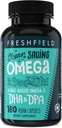 Omega économisant l'océan, Algae Omega 3, supplément DHA, alimentation de 6 mois, niveaux les plus élevés de DHA par gélule (440 mg), avec/DPA