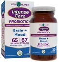 Vital Planet - Intense Care Brain & Mood Probiotics, Prebiotics, Postbiotics, Parabiotics, Complete 4-in-1 Refrigerated Supplement for Adults, 65 Billion CFU, 67 Strains, Digestive and Immune, 30 ct