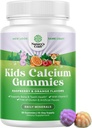 Natures Craft Tasty Kids Gommies de calcium - Gommies de vitamine D et de calcium pour les enfants - Vitamine avec et D pour le développement des os musculaires Enfants sans gélatine 30ct (1 Pack)