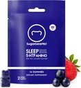 SugarBearPro Sleep Gummy Approvisionnement de 14 jours, Mélatonine extra-forte 6mg, pour les hommes et les femmes, Vitamine végétalienne B6, L-Theanine, 5 HTP, Valérien, Aide au sommeil pour les adultes et les adolescents, certifié Kosher