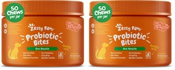 Zesty Paws Probiotics for Dogs, Digestive Enzymes Gut Flora, Digestive Health, Diarrhea & Bowel Support, DE111, Dog Probiotics Soft Chew for Pet Immune System, Chicken, 50 Ct (Pack of 2)
