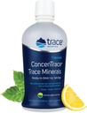 Trace Minerals ConcenTrace - Supplément minéral liquide avec Magnésium et Vitamine C - Supplément diététique avec jus de raisin et citron blanc - Saveur de citron naturel, 30 fl oz (30 portions)