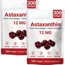 Astaxanthin 12mg - 2 Packs Potent Antioxidant Supplements for Eye, Skin, Fresh Microalgae Source, Promotes Immune Health & Internal Circulation, Non-GMO & Gluten Free, 600 Softgels