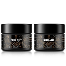 Résine de Shilajit avec acide fulvic et minéraux traces, original sibérien Shilajit Pure avec 85+ supplément d'acide humique pour l'énergie et système immunitaire - 100 Serving / 50g (2 Pack), Gel