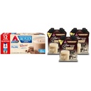 Atkins Lait Chocolat Délice Protéines Shake & Café au lait glacé Protéines Shake, 15g Protéines, Faible Glycémie, 3g Net Carb, 1g Sucre, Keto Friendly, 12 Compte
