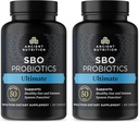 Probiotiques de nutrition antique, probiotiques SBO Ultimate 50 milliards d'UFC*/Servage, soutien digestif et immunitaire, sans gluten, mélange de superaliments anciens, 60 capsules enrobées de rinçage (2 paquets)