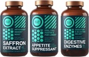 WILD FUEL Capsules d'extrait de safran, enzymes digestives et bundle alimentaire suppresseur d'appétit