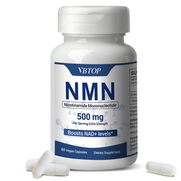 NMN 500 mg Supplement Easily Absorbed Nicotinamide Mononucleotide Form, a Precursor and NR Supplement Alternative that Supports Healthy Aging and Energy Metabolism | Non-GMO, 60 Vegan Capsules