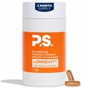 PS Longevity Supplements - Methylated Multivitamin for Men and Women with B Vitamins, Nicotinamide Riboside, CoQ10, Resveratrol, ALA - Antioxidant Defense for Modern Life (2 Month Supply)