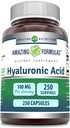 Formules étonnantes Acide hyaluronique 100mg 250 Capsules Supplément
