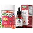 Q'ankyaq Kids Saffron Gummies, & Red Yeast Rice with CoQ10 Liquid Drops, Saffron Supplements for Kids (3 yrs+), 1200mg Red Rice Yeast Extract for Cholesterol Health