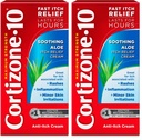 Cortizone-10 Maximum Strength Soothing Aloe Itch Relief Cream,1% Hydrocortisone,Fast-Acting,Anti-Itch Cream for Bug Bites,Rash,Eczema,Psoriasis,Poison Ivy,Oak,Sumac & More,1 oz,(Pack of 2)