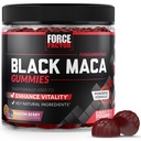 Facteur de force Black Maca Gummies, Black Maca Root pour améliorer la vitalité chez les hommes et les femmes, augmenter l'énergie et la force, avec BioPerine pour l'absorption supérieure, Delicious Passion Berry Flavor, 60 Gummies