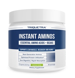 Aminos instantanés - EAA+BCAA - 10 Acides Amino essentiels Supplément, Absorption rapide, Digestion Zéro - Supporte Lean Muscle, Récupération et Vieillissement - 321% DIAAS Score Protein - Citron Lime (30 portions)