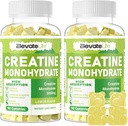 ElevateLife Creatine Monohydrate Gommies 5g pour les hommes Femmes - Supplément à croquer sans sucre. 180 Gummies Citron