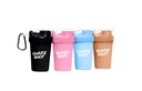 Colors 4 Pack - Bouteille Mini Shaker 4oz pour pré-entraînement, créatine, petits suppléments de scoop (pas pour les protéines) Clip & Shaker Ball