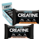 Jimmybar ! Barre de protéines de créatine - 5g de monohydrate de créatine + 20g de protéines - Snack haute protéine - soutient la croissance, la force et la récupération musculaires - Barre d'énergie alimentaire réelle pour les athlètes