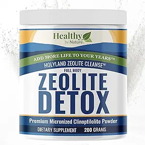 HolyLand Zeolite Cleanse - Zeolite Detox Powder (7.05oz 200 Gram) - Clinoptilolite naturel activé - Micronisé 0-25 - Détox corporel complet pour les femmes, les hommes - soutient l'énergie, Focus, Immunité, Gut Health
