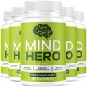 (5 Pack) Mind Hero Capsules - Brain Health and Memory Support Advanced Formula, MindHero Focus Pills Daily Support Fonction cognitive naturelle pour la santé et le bien-être, 300 Capsules pendant 5 mois