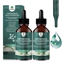 Gouttes liquides de glutathion liposomique 2000mg – Supplément liquide de soutien antioxydant avec 600mgAcide alphalipoïque et acide hyaluronique