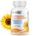 Supplément de glutathion liposomique avec glutathion réduit, resvératrol et acide hyaluronique, haute absorption pour le soutien antioxydant, santé cellulaire, soutien immunitaire, détox hépatique, non-OGM, végétalien