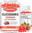 2 Pack Glucosamine Chondritin Gummies, Glucosamine Chondritin avec MSM, Elderberry, Turmeric - Supplément de soutien conjoint pour adultes, hommes et femmes, 120 Comte