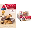 Atkins Chocolat beurre d'arachide et croustilles de chocolat Granola barres de repas de protéines, haute fibre, 16-17g de protéines, 1-2g de sucre, 3g de glucides nets, 12 Compte