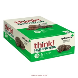 Réfléchis ! Barres protéinées, collations riches en protéines, sans gluten, sans casher, scouts minces menthe, barres de nutrition, 2,1 Oz par barre, 10 comtes (paquetage mai Vary)