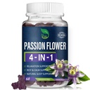 Passion Flower Extract Gummies for Natural Sleep Support, complément à base de plantes 4-en-1 pour le calme et la détente avec le baume de Lemon et plus, Pasiflora Gomitas para Dormir.