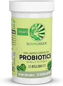 Sunwarrior Probiotics Capsules végétaliennes à base de sol $ 10 milliards UFC pour la digestion sans soja sans gluten sans laitage $ 30 CT