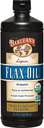 Barlean's Organic Lignan Omega 3 L'huile de lin supplément liquide pour les hommes et les femmes, graines de lin de presse froide, 7230mg ALA acide gras, végétalien et sans gluten, 32 oz