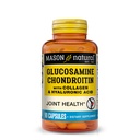 MASON NATURAL Glucosamine Chondritine avec collagène et acide hyaluronique, capsules d'approvisionnement de 45 jours pour le soutien normal des articulations, de la mobilité, de la flexibilité et du vieillissement, 90 capsules