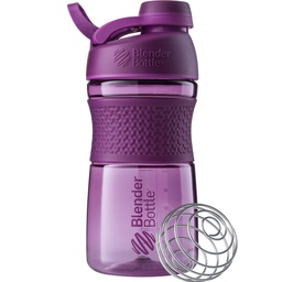 BlenderBottle SportMixer Shaker Bouteille parfaite pour les shakes protéiques et préentraînement, 20-Ounce, Plum