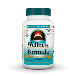 Source Naturals Wellness Formula Bio-Alignated Vitamines & Herbal Defense - Supplément de soutien au système immunitaire et booster l'immunité - 45 comprimés