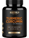 Curcumine curcumine avec Pepper noir BioPerine et 95% Curcuminoïdes - Suppléments de curcuma haute absorption 1300mg pour la santé cardiaque - Non-OGM, sans gluten - 120 capsules