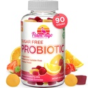 Probiotique Gommies sans sucre - 3 milliards CFU Réduisez le gaz, Bloating - Probiotiques pour les femmes, les enfants et les hommes Probiotique- Bacillus Coagulans- Naturel, végétalien, végétarien, casher, Halal –90 Probiotiques Gummy