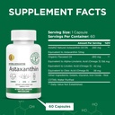 Nouvelle-Zélande - Astaxanthine 12mg de Microalgues hématococcus Pluvialis - 60 gels doux - sans OGM et sans gluten - antioxydant - soutient la mobilité articulaire et la récupération après exercice, la peau et la santé des yeux