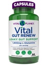 Vital Planet - Vital Gut Renew Capsules Supplement for Leaky Gut Repair with L-Glutamine, Marshmallow and Ginger Root, DGL Licorice Root and Organic Aloe Vera, L Glutamine 1800mg 90 Capsules